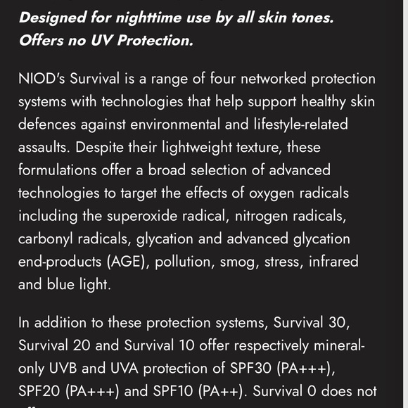 Niod Survival Zero antioxidant serum cream. - Picture 4 of 4